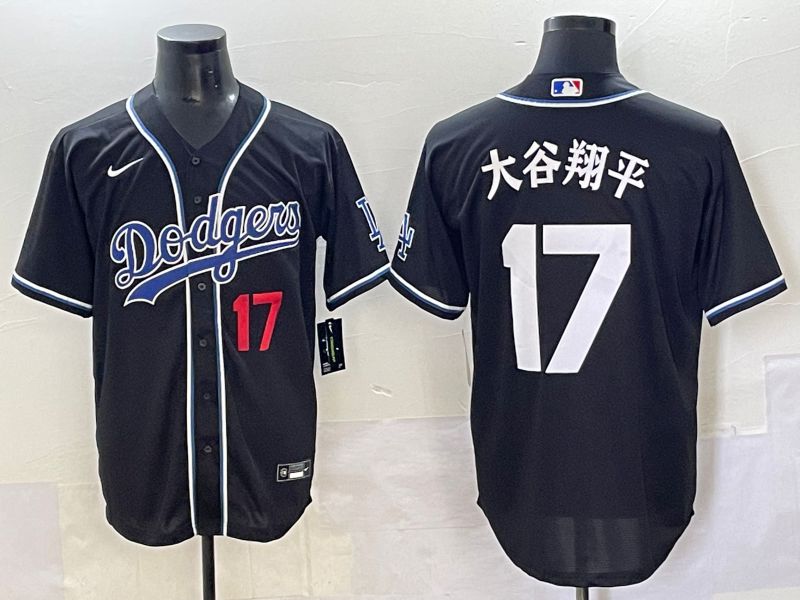 Men 2025 Los Angeles Dodgers #17 Ohtani Black Three generations Fashion Nike MLB Jersey style 7043->los angeles dodgers->MLB Jersey